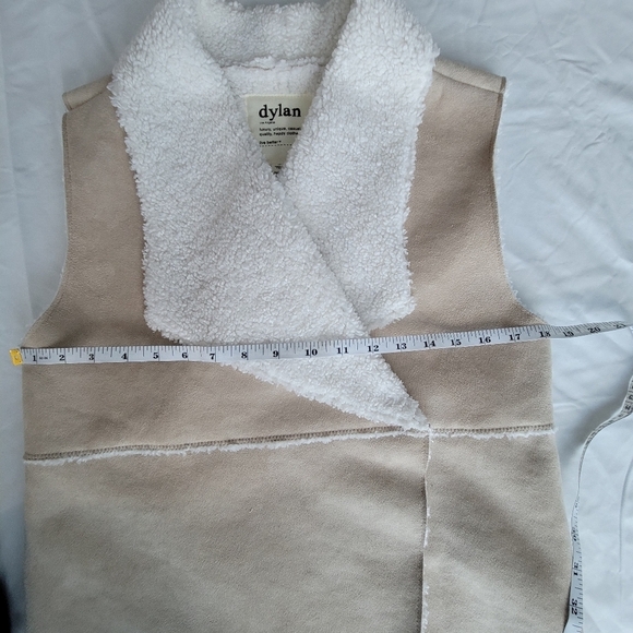 Dylan Boho Faux Suede Sherpa Fur Vest Size M - Picture 8 of 10